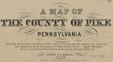 1856 Farm Line Map of Pike County Pa Milford Port Jervis