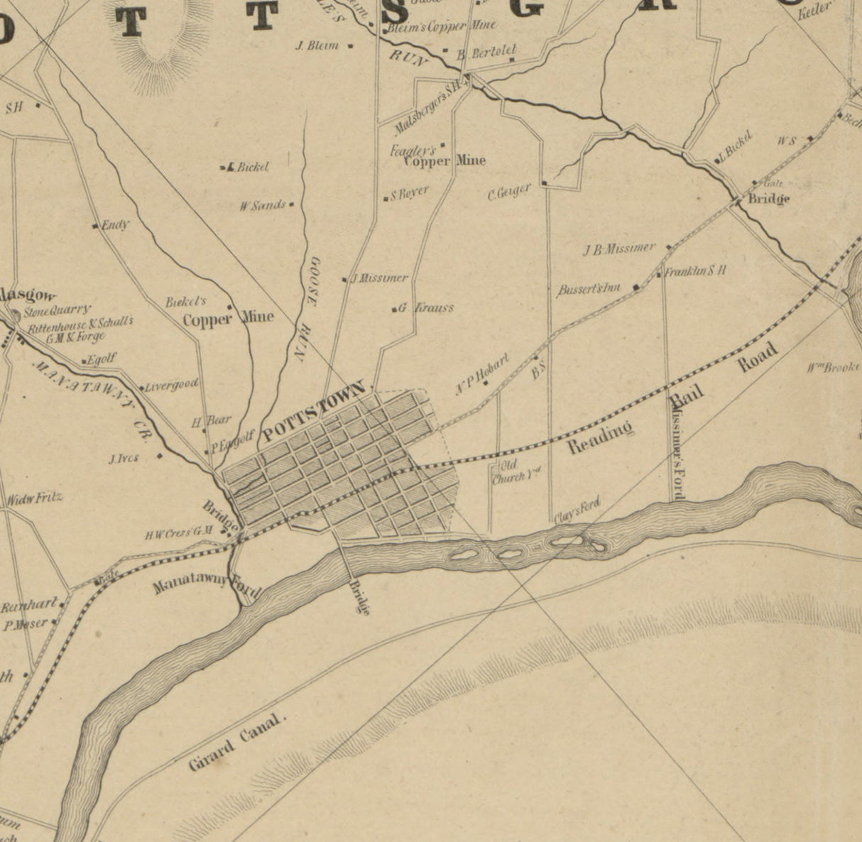 1849 Map of Montgomery County PA from Original Surveys