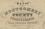 1849 Map of Montgomery County PA from Original Surveys