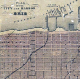 1855 Farm Line Map of Erie County Pa Landowner & farm names
