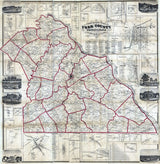 1860 Map of York County Pennsylvania Farm Names