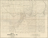 1889 Farm Line Map of Warren County PA