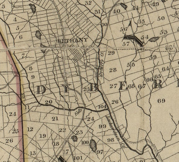 1814 Farm Line Map of Wayne & Pike County Pa