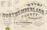 1858 Map of Northumberland County Pa from actual surveys