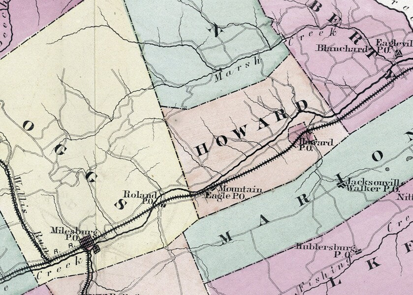 1874 Map of Centre County Pennsylvania