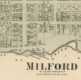 1872 Farm Line Map of Pike County PA from actual surveys Milford Matamoras