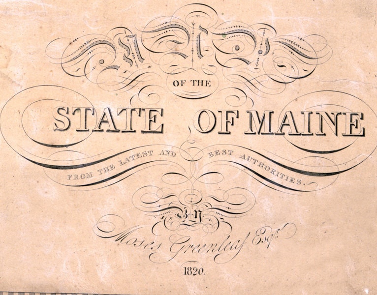 1820 Map of the state of Maine