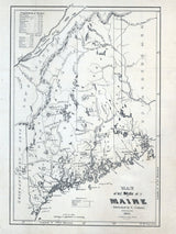 1831 Map of the state of Maine