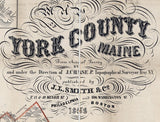 1856 Map of York County Maine Genealogy