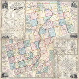 1859 Map of Penobscot County Maine Landowners
