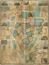 1859 Map of Waldo County Maine Farm Names