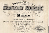 1861 Map of Franklin County Maine Farm Names