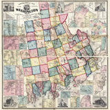 1861 Map of Washington County Maine Farm Names
