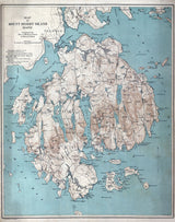 1893 Map of Mount Desert Island Maine