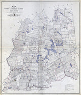 1899 Map of Oxford & Franklin County Maine Coos County New Hampshire