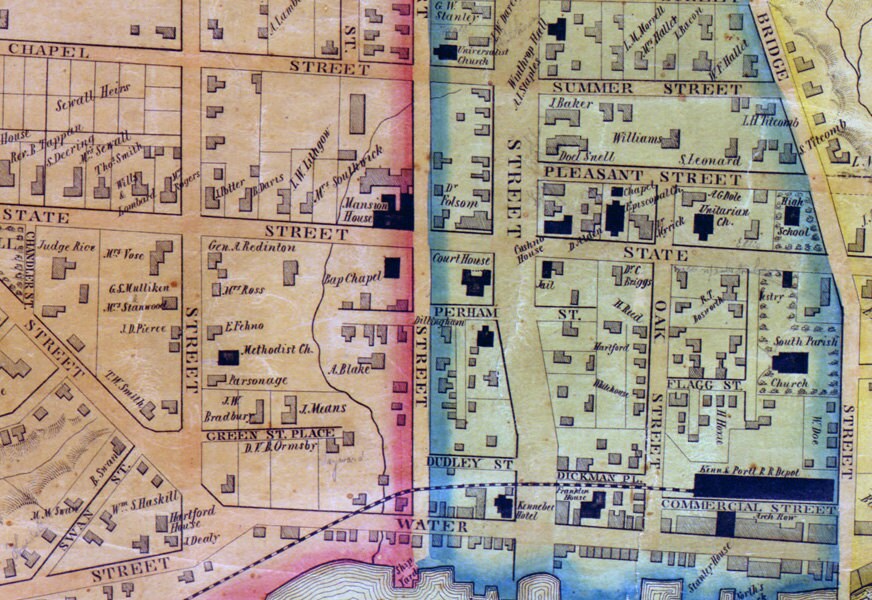 1851 Map of the city of Augusta Maine