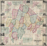 1857 Map of Lincoln County Maine Genealogy