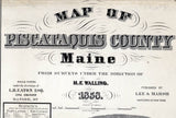 1858 Map of Piscataquis County Maine