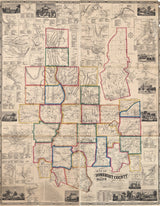 1860 Map of Somerset County Maine Farm Names