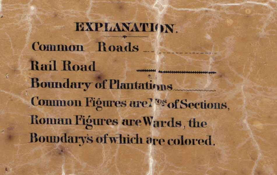 1858 Map of Ouachita County (Parish) Louisiana Plantations Farms