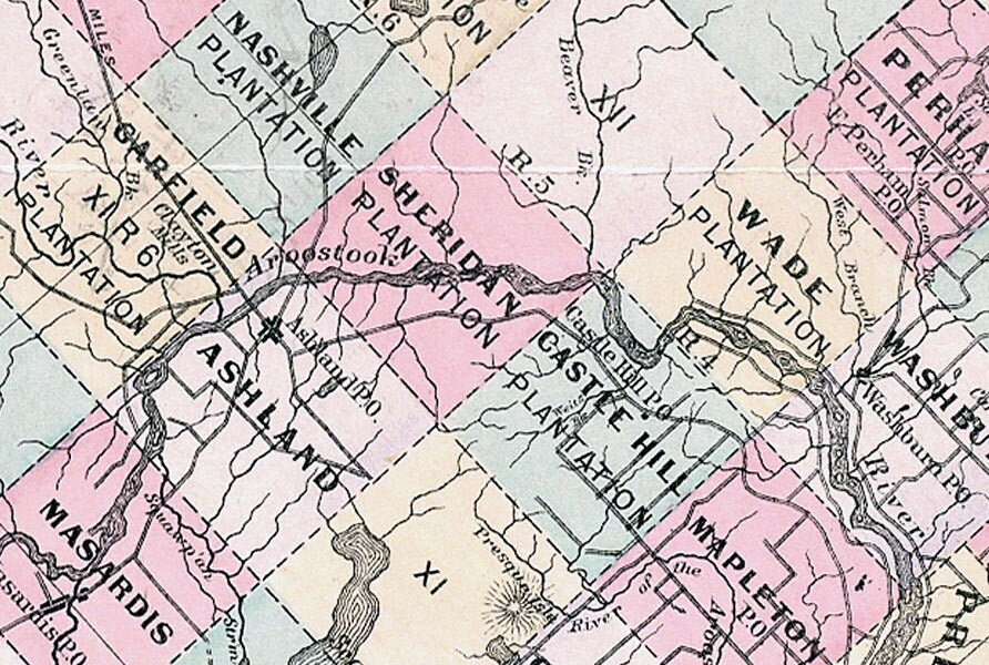 1887 Map of Aroostook County Maine