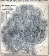 1890 Map of Mount Desert Island Maine