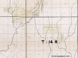 1860 Map of Franklin Parish (County) Louisiana Winnsboro