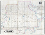 1860 Map of Madison County Louisiana New Carthage