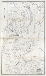 1860 Map of Plantations in Carrol Parish Louisiana and Issaquena County Mississippi