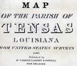 1860 Map of Tensas County Louisiana