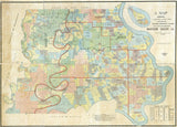 1891 Map of Madison Parish (County) Louisiana Tallulah