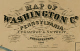 1861 Map of Washington County PA from actual surveys