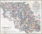 1883 Map of Iberville and West Baton Rouge Parish (County) Louisiana