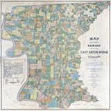 1895 Map of East Baton Rouge Parish (County) Louisiana