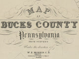 1850 Map of Bucks County Pa from Surveys Research Map Farm Names