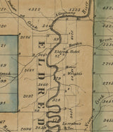 1857 Map of Mckean County Pennsylvania farm line map