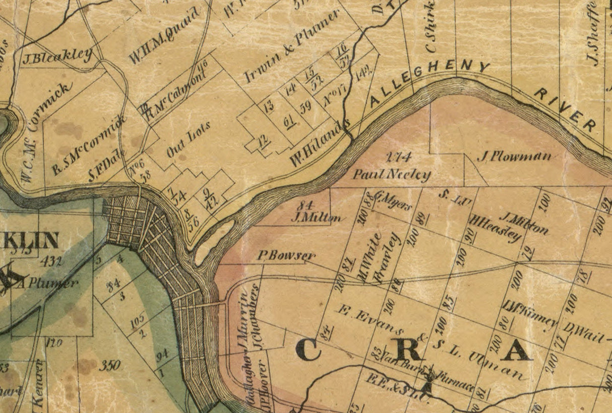 1857 Map of Venango County Pennsylvania