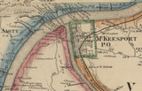 1862 Map of Allegheny County PA from actual surveys Pittsburgh