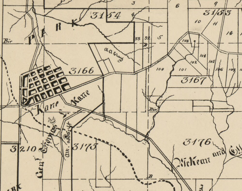 1878 Farm Line Map Part of Elk County and McKean County Pa