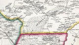 1853 Map of Morris County New Jersey Morristown