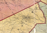1872 Map of Ocean County New Jersey Bricksburg