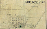1872 Map of Ocean County New Jersey Bricksburg
