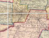 1852 Map of Monroe County New York Rochester