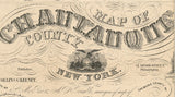 1854 Farm Line Map of Chautauque County NY from actual surveys Dunkirk