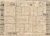 1854 Map of Genesee County NY from actual surveys