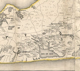 1858 Map of Suffolk County New York from actual surveys