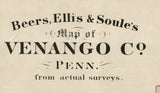 1865 Farm Line Map of Venango County PA