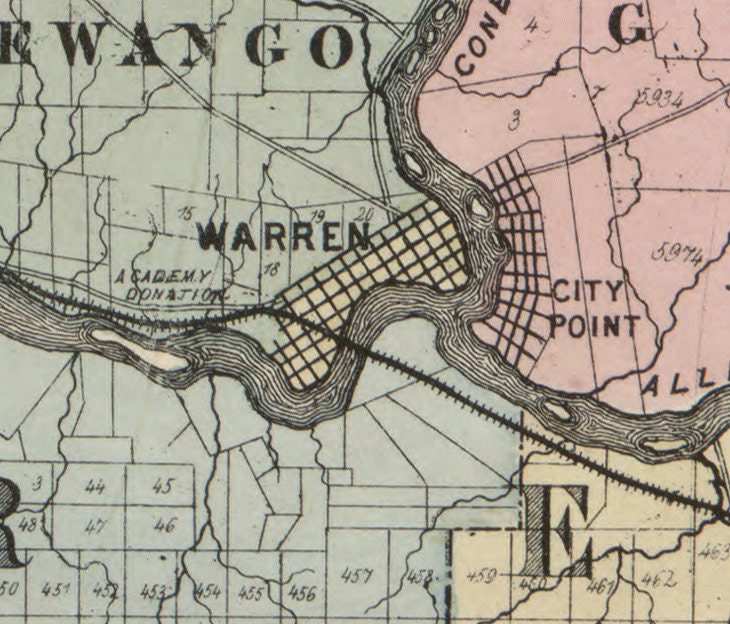 1865 Farm Line Map of Venango County PA