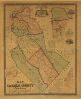 1857 Map of Camden County New Jersey