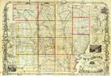 1853 Farm Line Map of Wyoming County NY from actual surveys Perry Village Warsaw Village